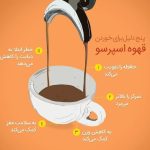 پنج دلیل برای خوردن قهوه اسپرسو + اینفوگرافیک