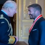 مراسم اهدای نشان سِر به دیوید بکام